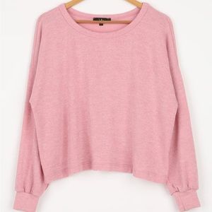 Lulu’s Seeing is Believing Rose Pink Knit Sweater Top